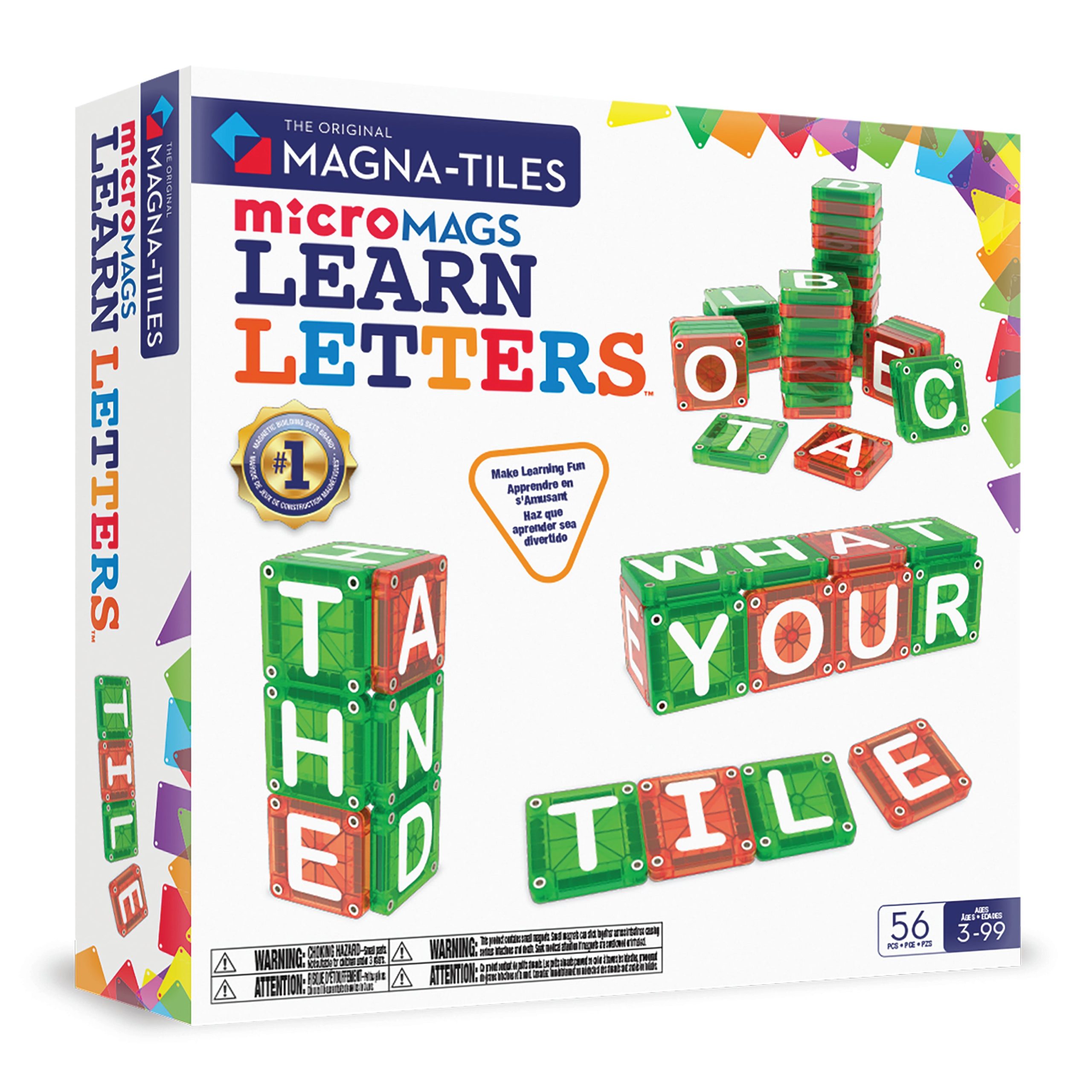 microMAGS LEARN Letters? 56 Piece Set